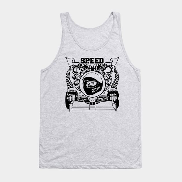 Formula One Speed Racing Tank Top by RadStar